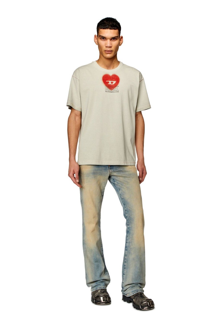 Men Diesel T-Shirts | T-Buxt-N4 Beige