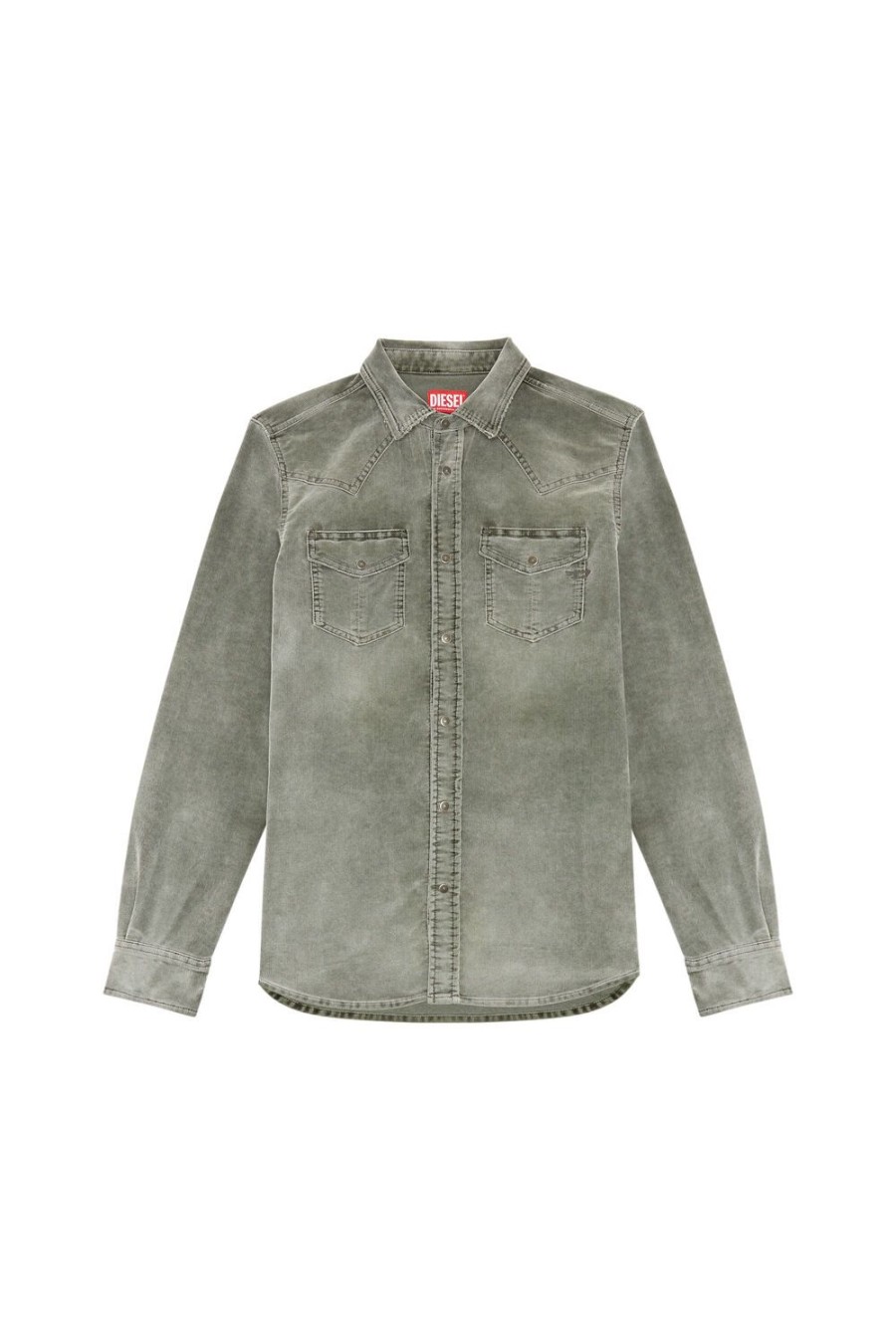 Men Diesel Shirts | D-Vega Olive Green