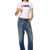 Women Diesel Jeans | Straight Jeans 1999 D-Reggy 09H49 Dark Blue