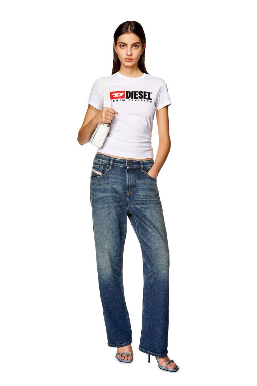 Women Diesel Jeans | Straight Jeans 1999 D-Reggy 09H49 Dark Blue