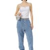 Women Diesel Jeans | Tapered D-Lab Track Denim 09D01 Light Blue