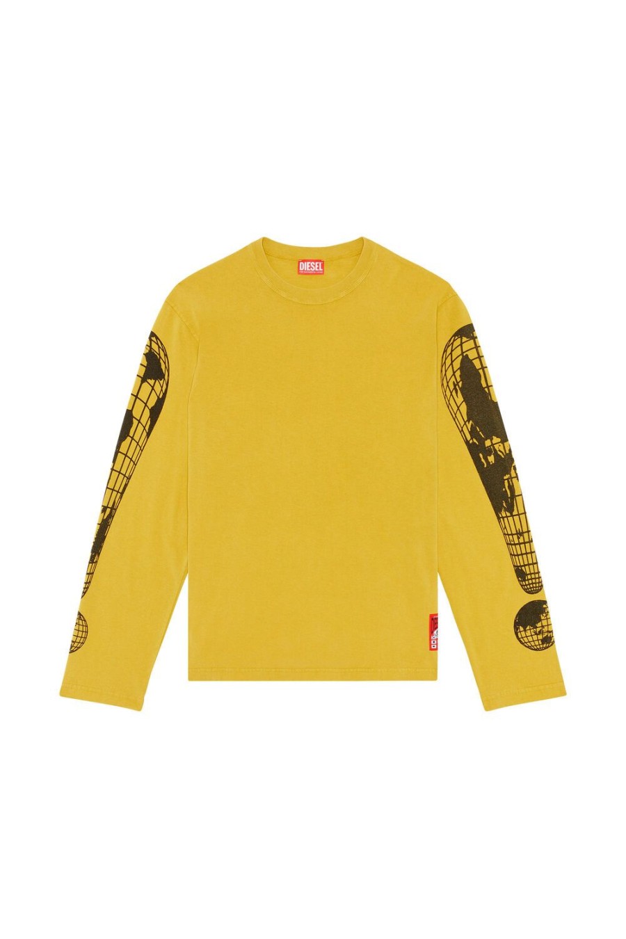 Men Diesel T-Shirts | T-Crane-Ls-L3 Yellow