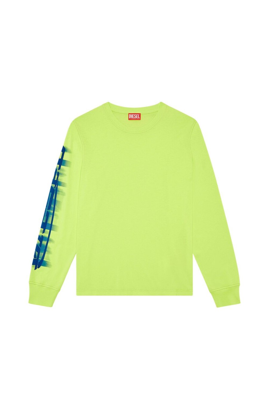 Men Diesel T-Shirts | T-Just-Ls-Slits-N2 Green Fluo