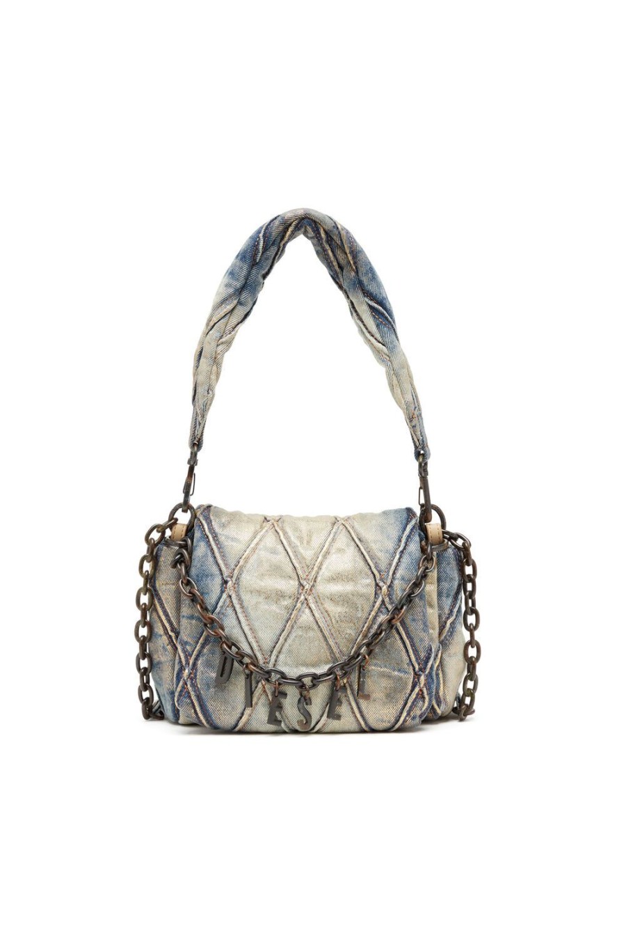 Women Diesel Shoulder Bags | Charm-D Shoulder S Blue/Gold