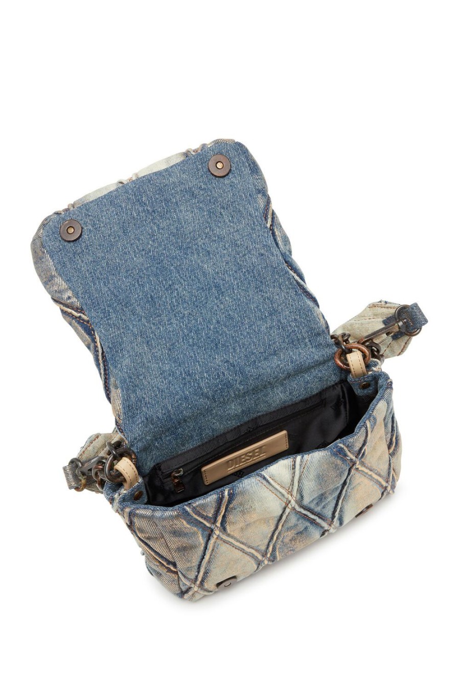 Women Diesel Shoulder Bags | Charm-D Shoulder S Blue/Gold