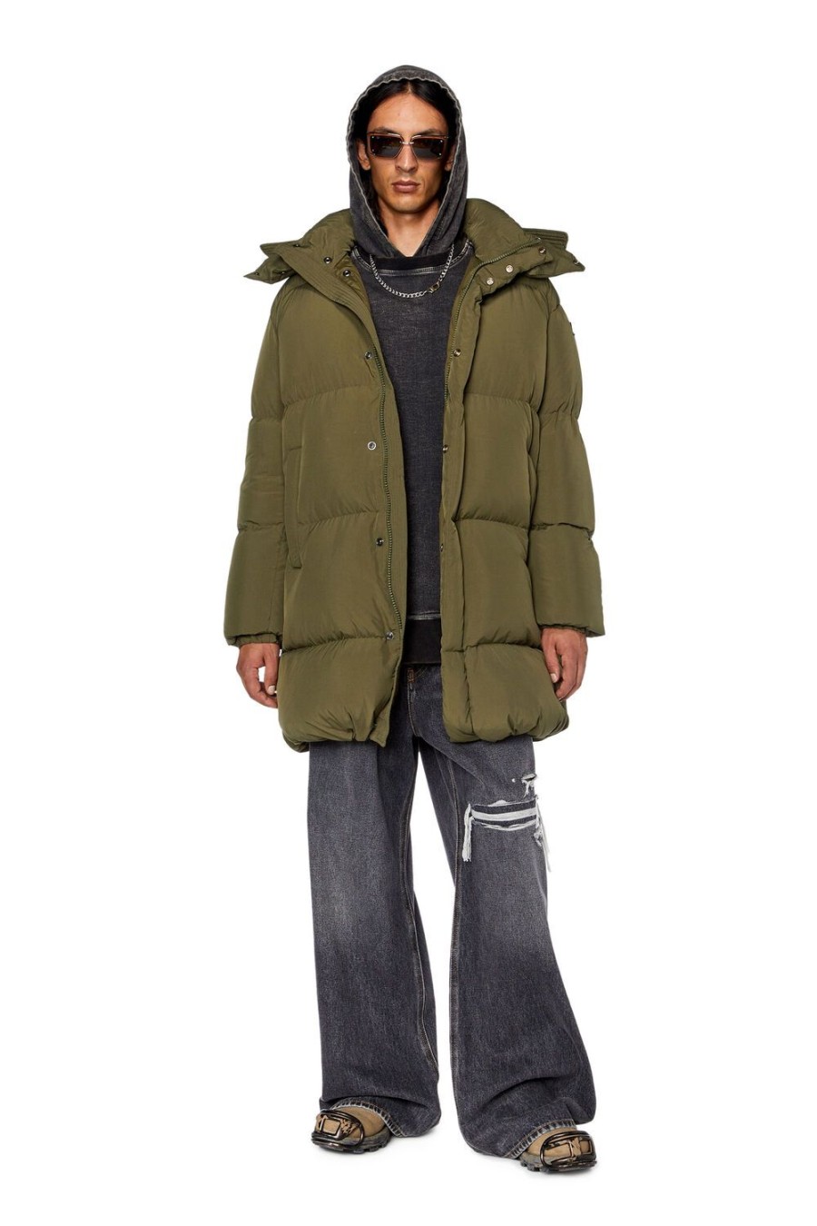 Men Diesel Outerwear And Jackets | W-Rolfys-Long Military Green