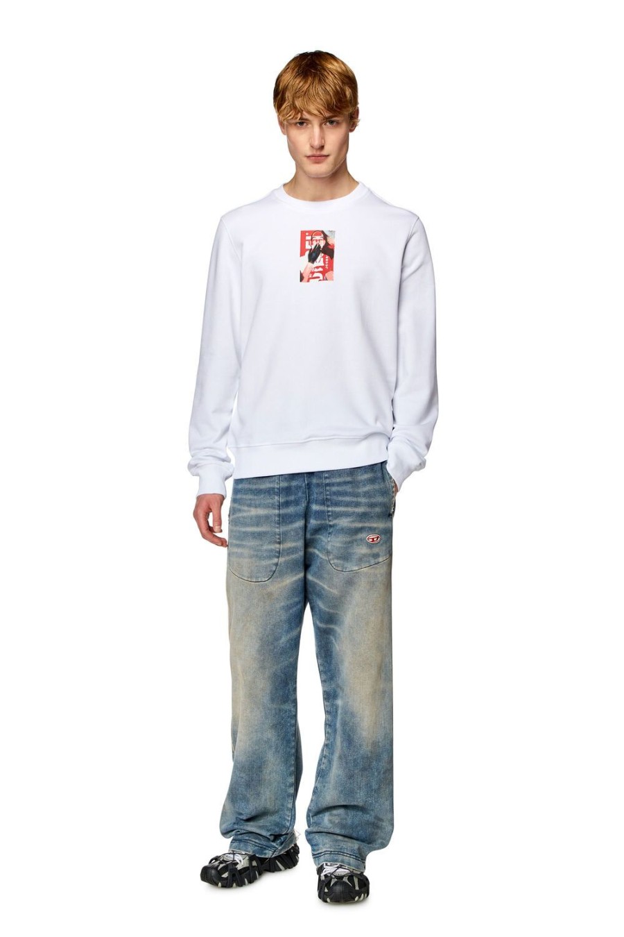 Men Diesel Sweaters | S-Ginn-N1 White