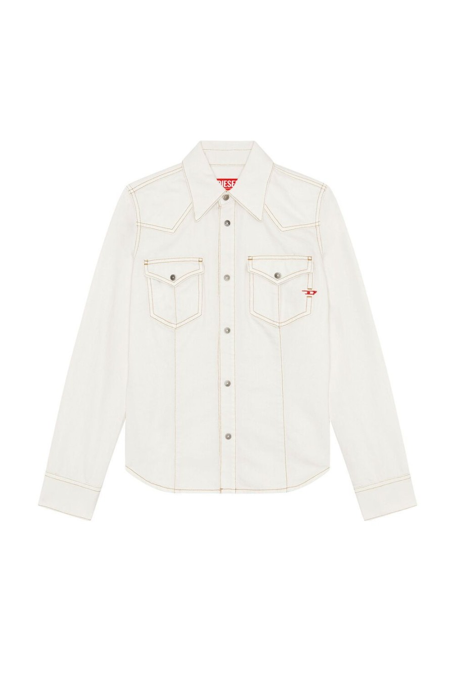 Women Diesel Shirts | De-Waves White