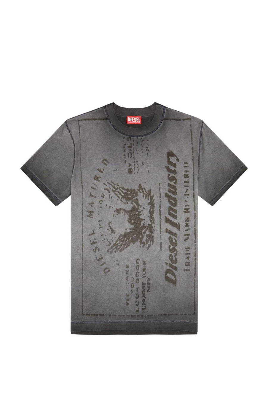 Men Diesel T-Shirts | T-Diegor-L2 Dark Grey