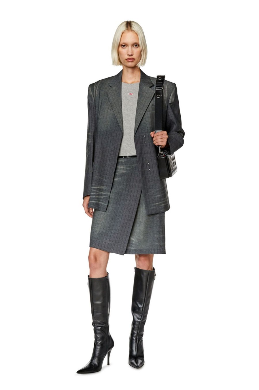 Women Diesel Outerwear And Jackets | G-Kess Grey