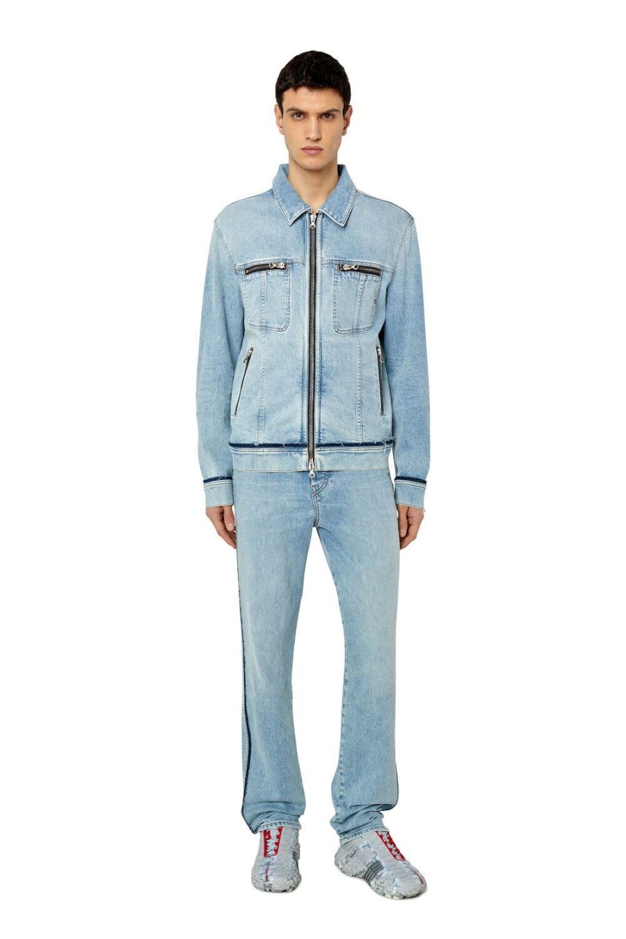 Men Diesel Outerwear And Jackets | D-Barcy-Re Light Blue