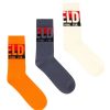 Men Diesel Socks | Skm-Ray-Threepack Orange/White