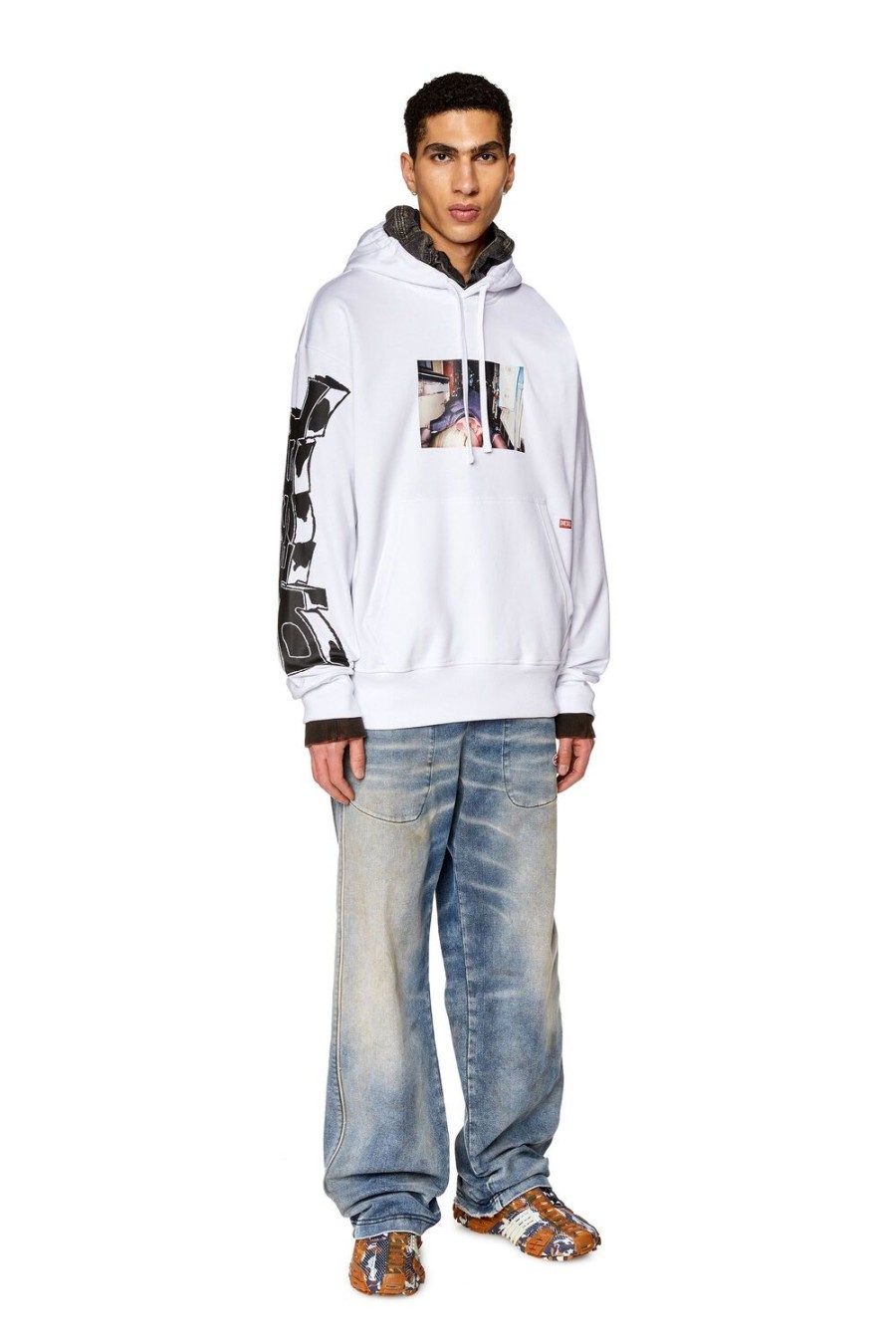 Men Diesel Sweaters | S-Macs-Hood-L3 White