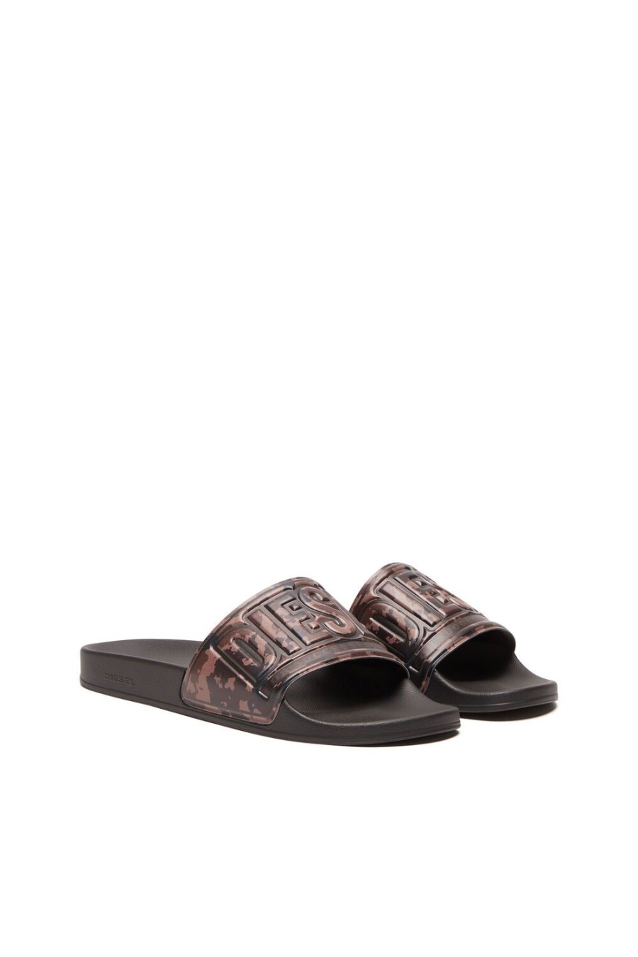 Women Diesel Rubber Slides | Sa-Mayemi Cc X Black