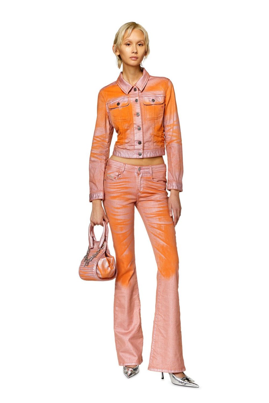 Women Diesel Outerwear And Jackets | De-Slimmy-S Orange/Pink