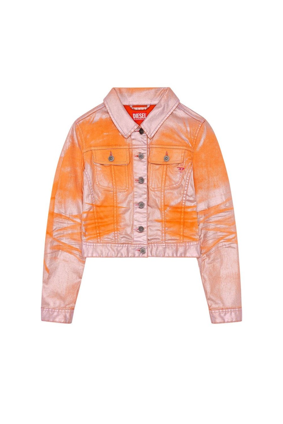 Women Diesel Outerwear And Jackets | De-Slimmy-S Orange/Pink