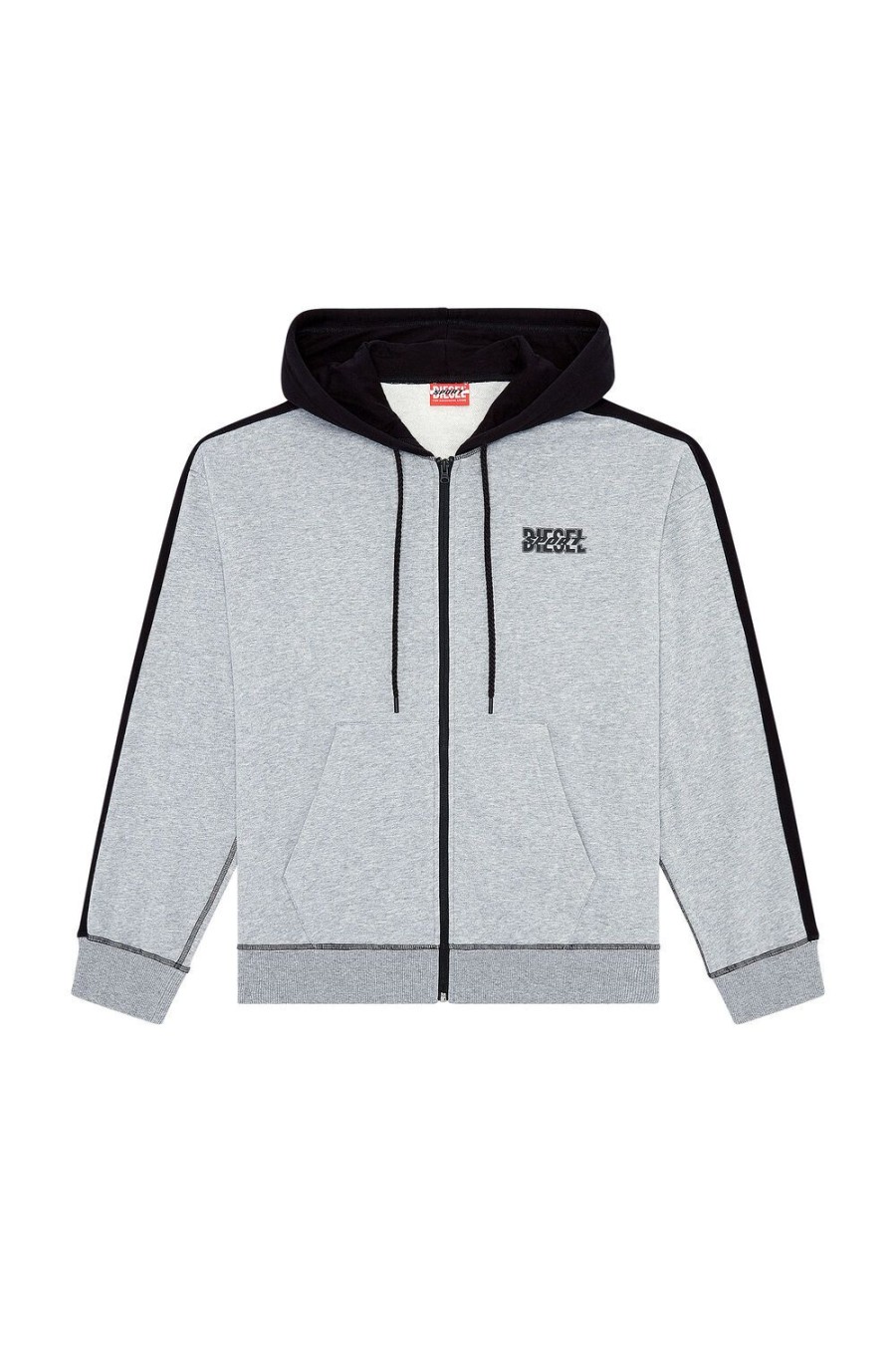 Men Diesel Sweaters | Amst-Abram-Ht32 Grey/Black