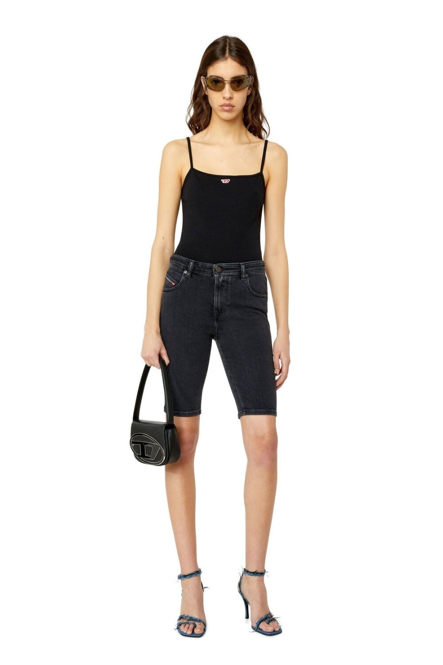 Women Diesel Trousers And Shorts | De-Ginny Black/Dark Grey