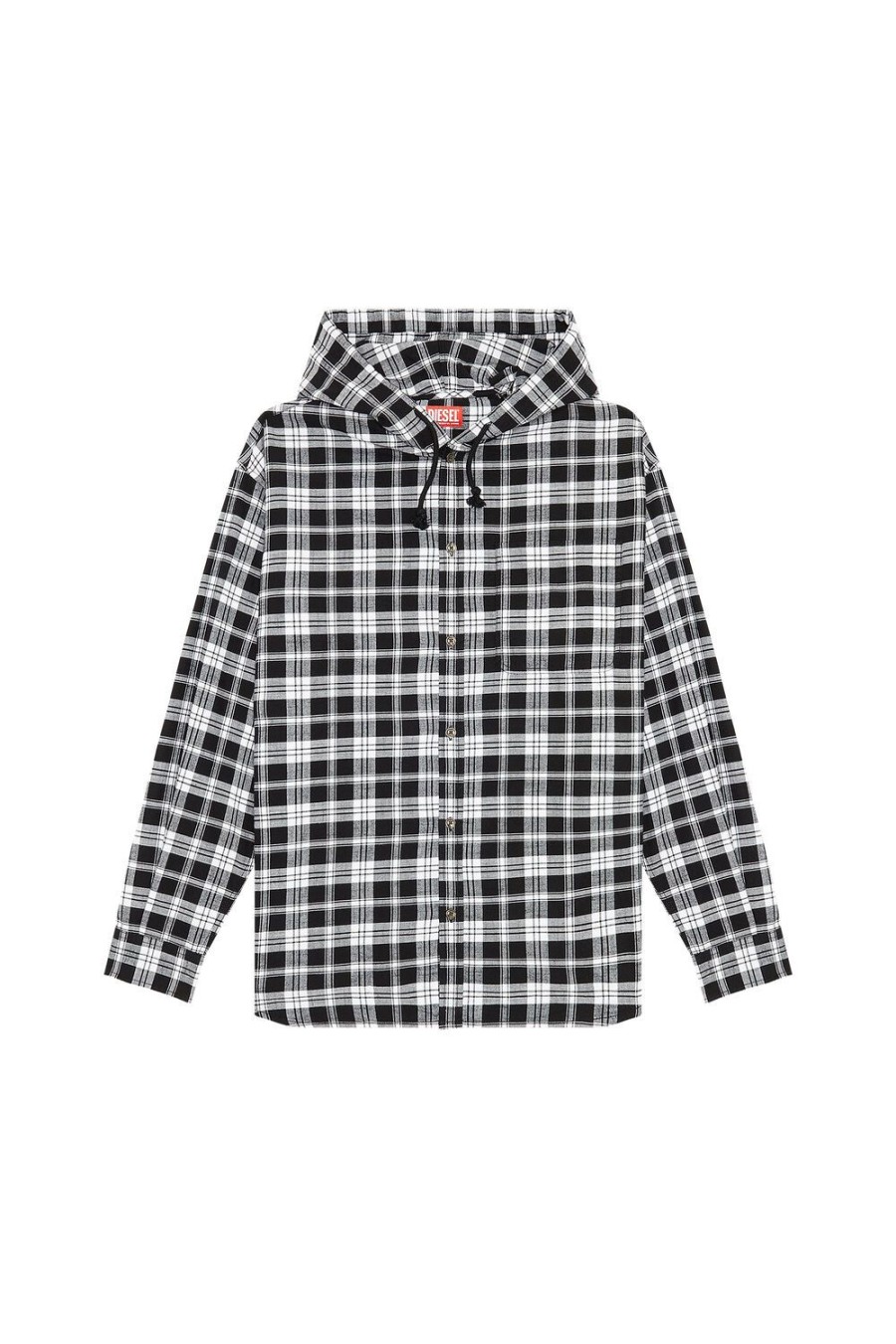 Men Diesel Shirts | S-Dewny-Hood Black/White