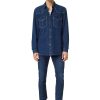 Men Diesel Shirts | D-Ocean Western Shirt Dark Blue