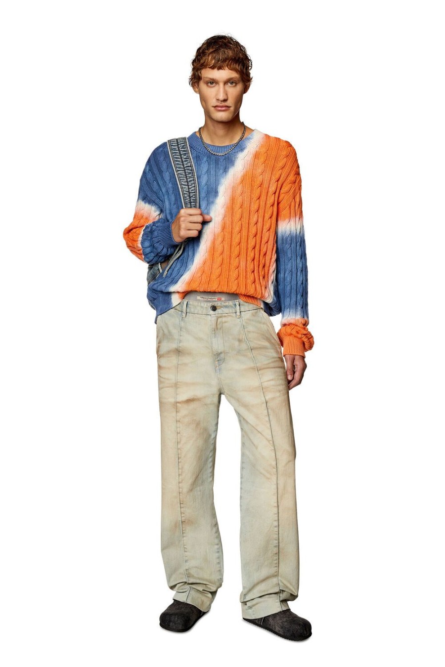 Men Diesel Knitwear | K-Janci Blue/Orange