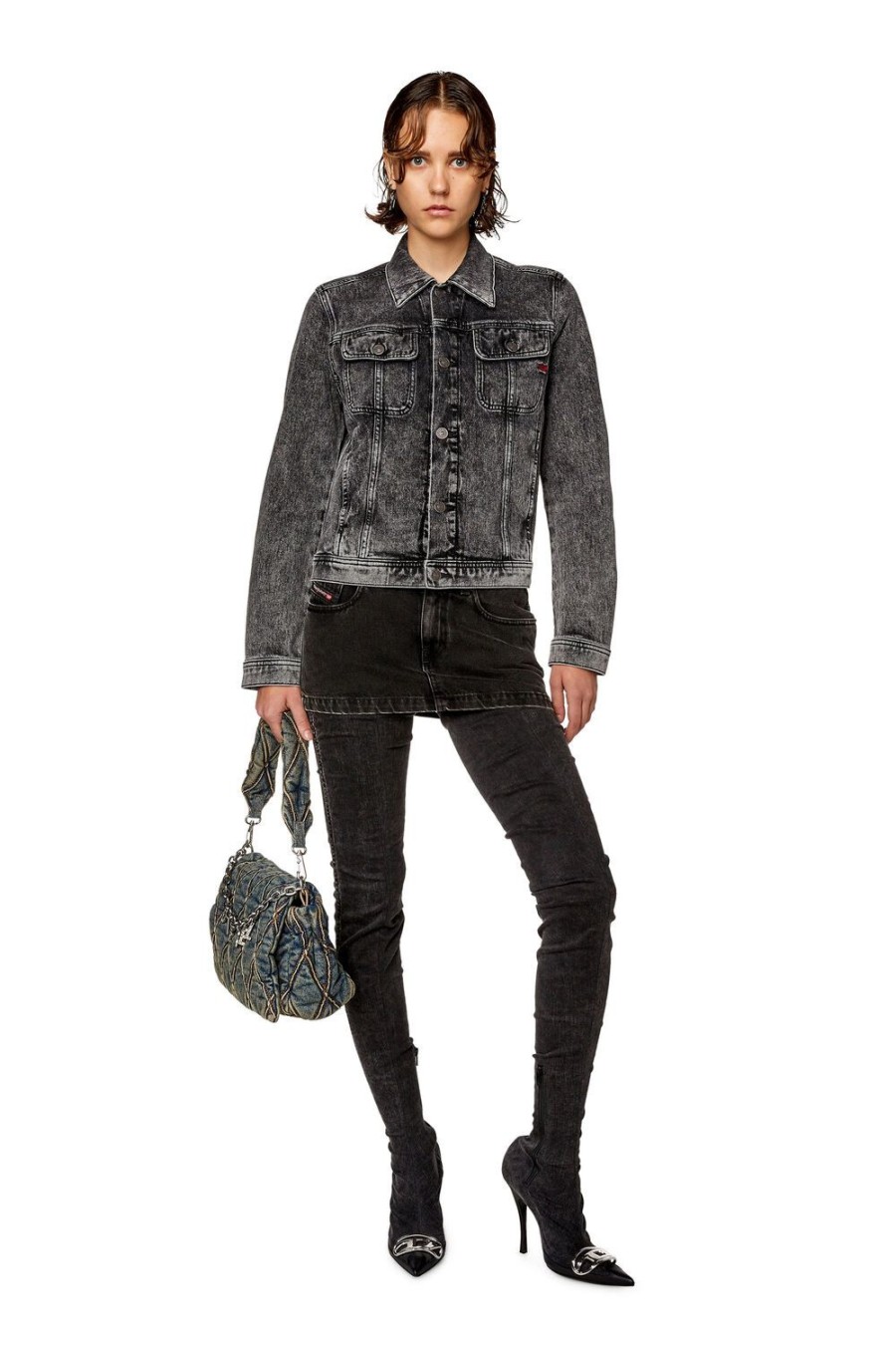 Women Diesel Outerwear And Jackets | De-Bonny Dark Grey