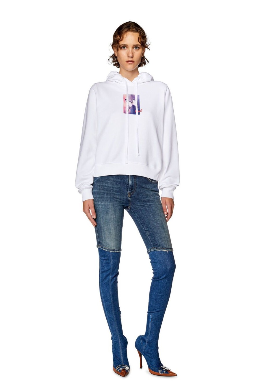 Women Diesel Sweaters | F-Reggy-Hood-L6 White