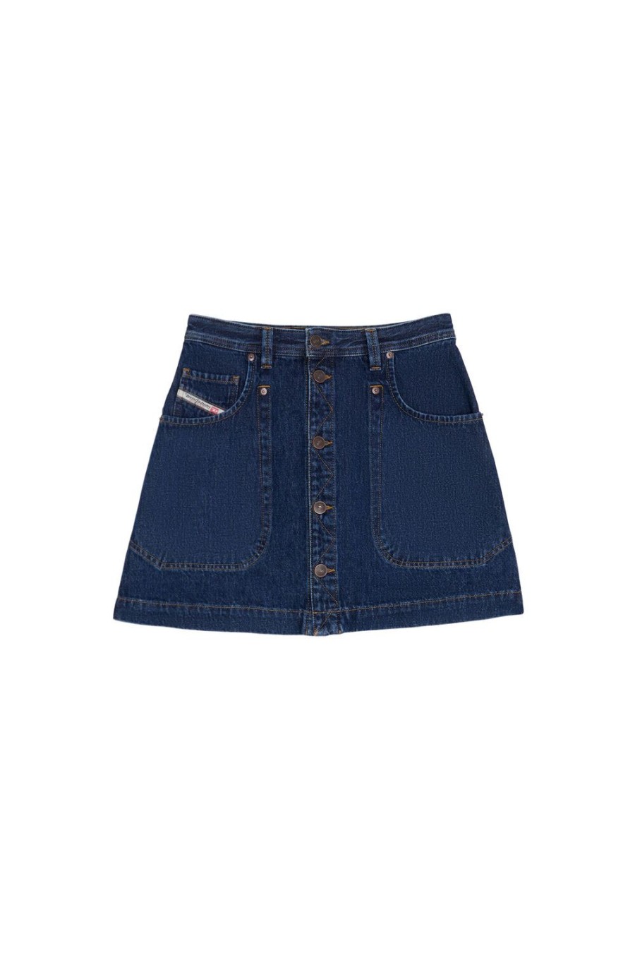 Women Diesel Skirts | De-Albus A-Line Skirt Dark Blue