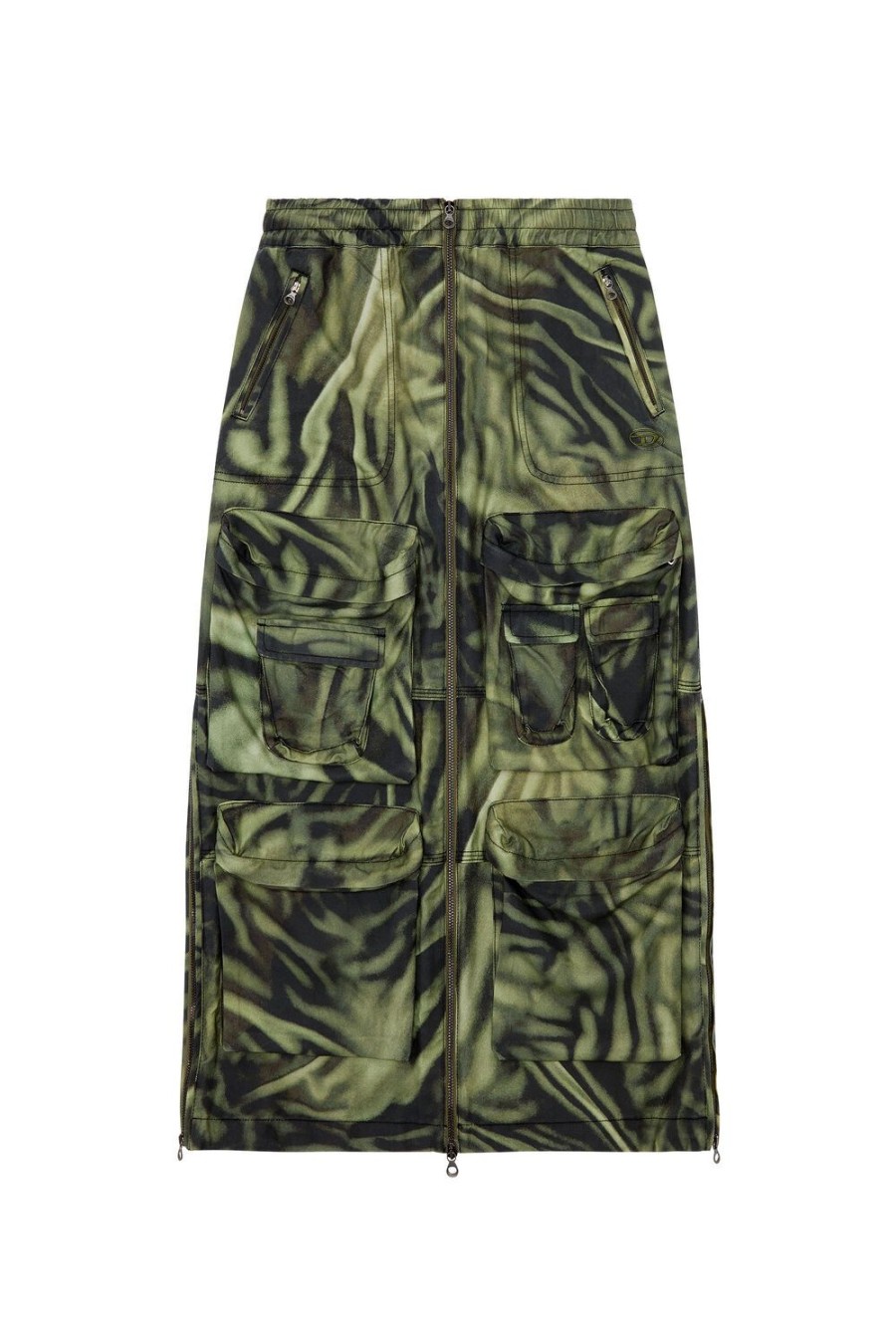 Women Diesel Skirts | O-Mirtow Green/Black