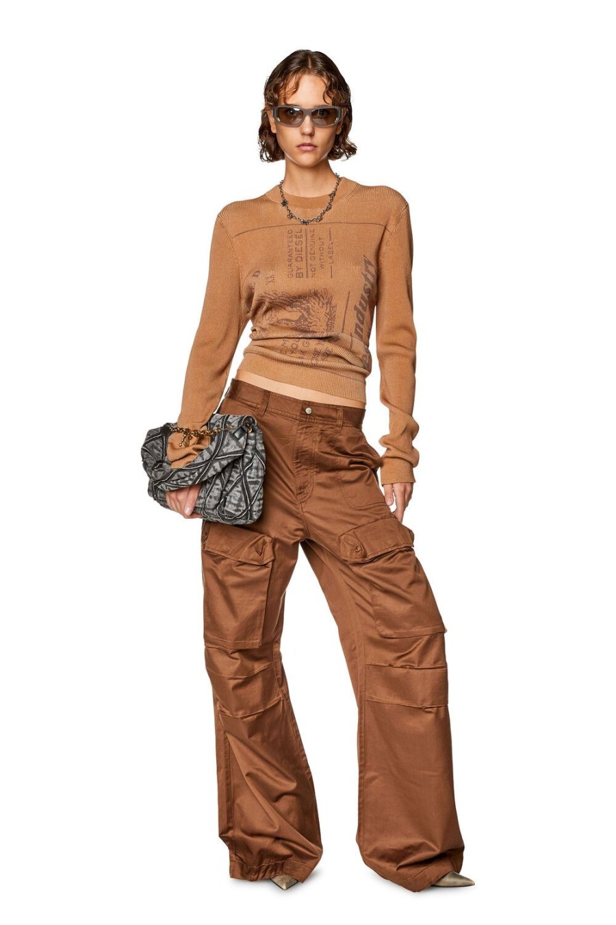 Women Diesel Trousers And Shorts | P-Malvarosa-New Brown