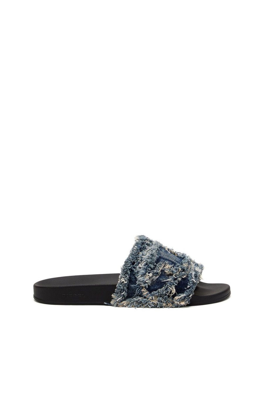 Women Diesel Rubber Slides | Sa-Slide D Denim Blue