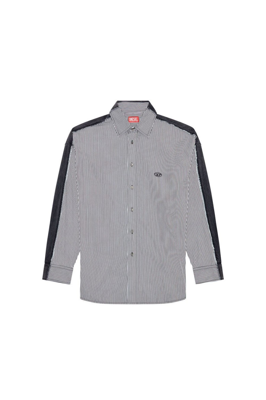 Men Diesel Shirts | S-Warh-Stripe Black/Grey