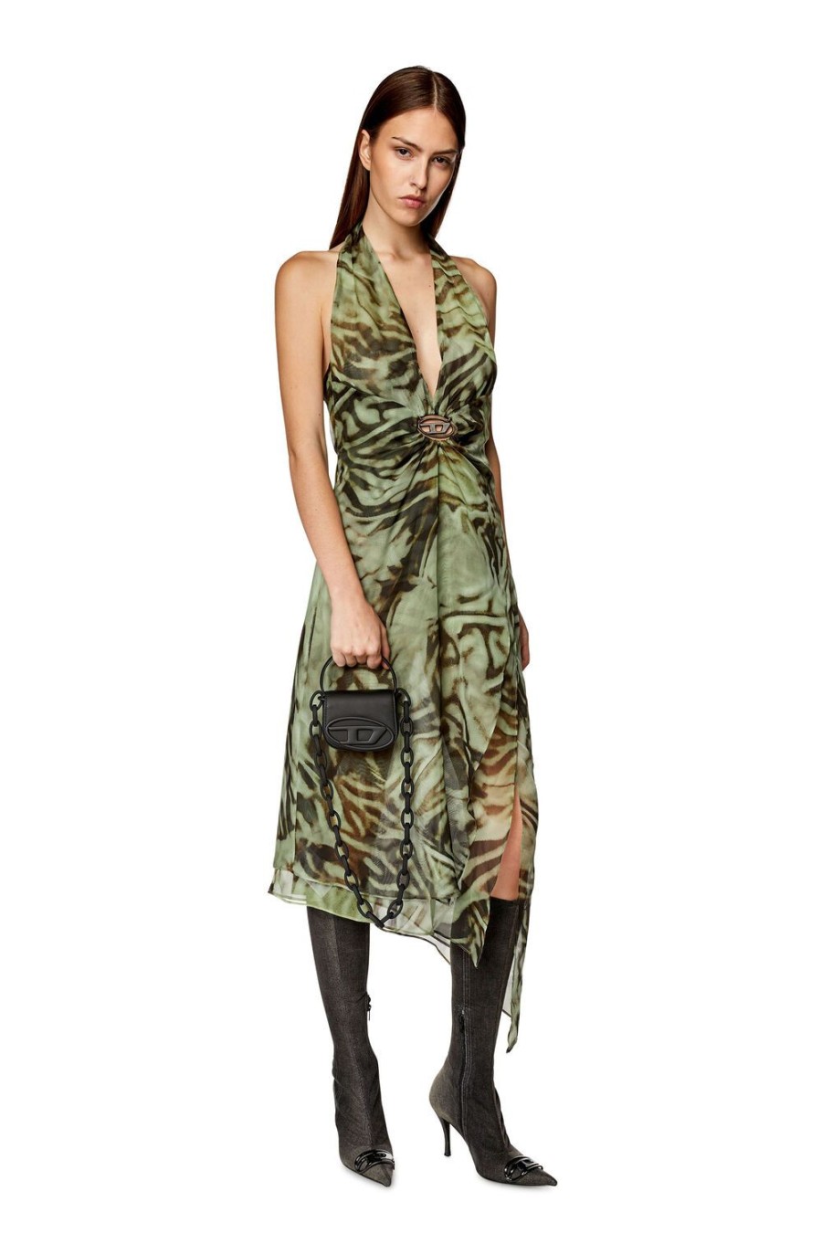 Women Diesel Dresses And Jumpsuits | D-Stint Military Green