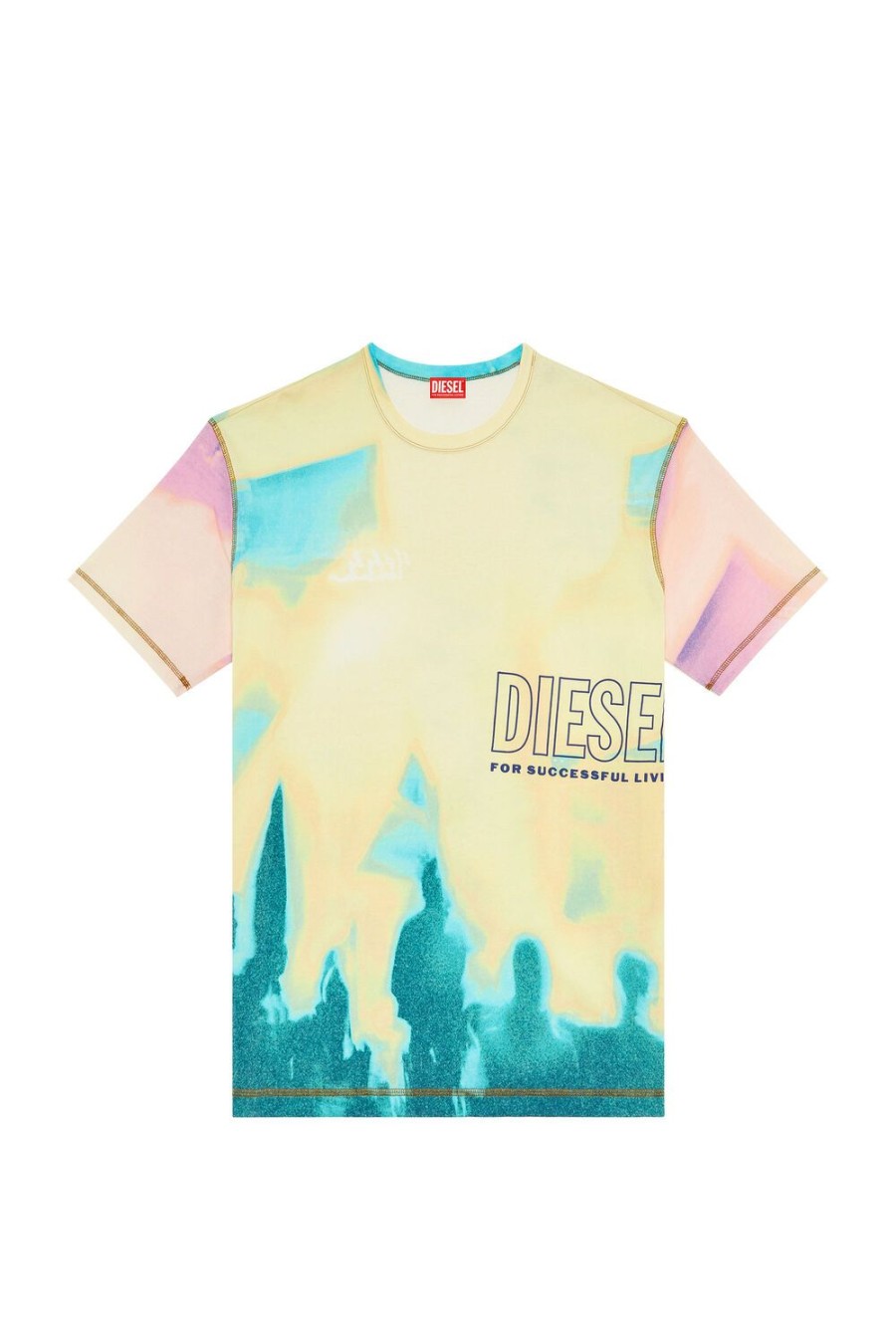 Men Diesel T-Shirts | T-Wash-Color Yellow