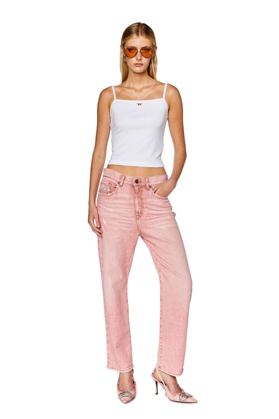 Women Diesel Jeans | Boyfriend Jeans 2016 D-Air 09G52 Pink