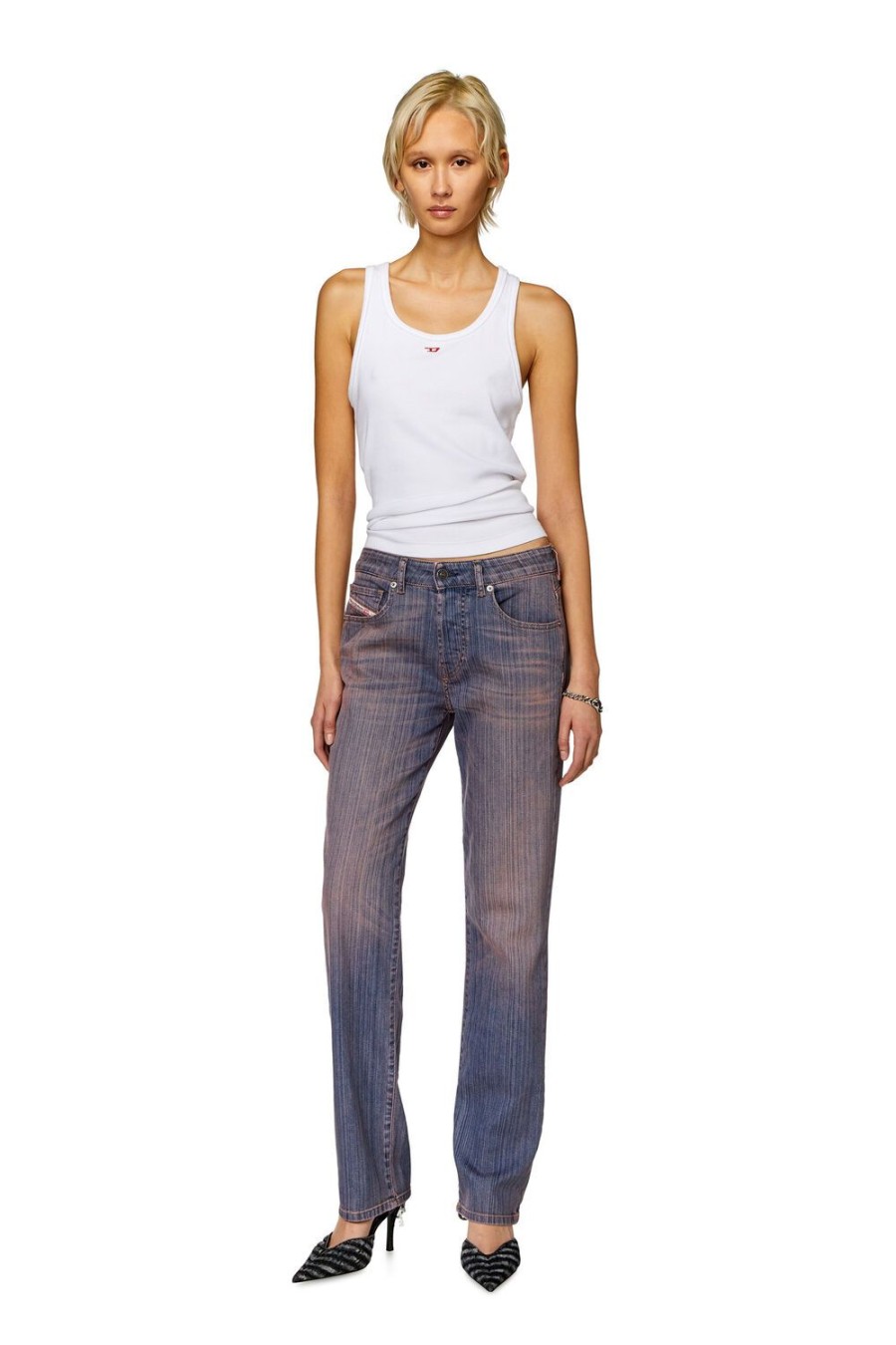 Women Diesel Jeans | Straight Jeans 1989 D-Mine 09I21 Violet