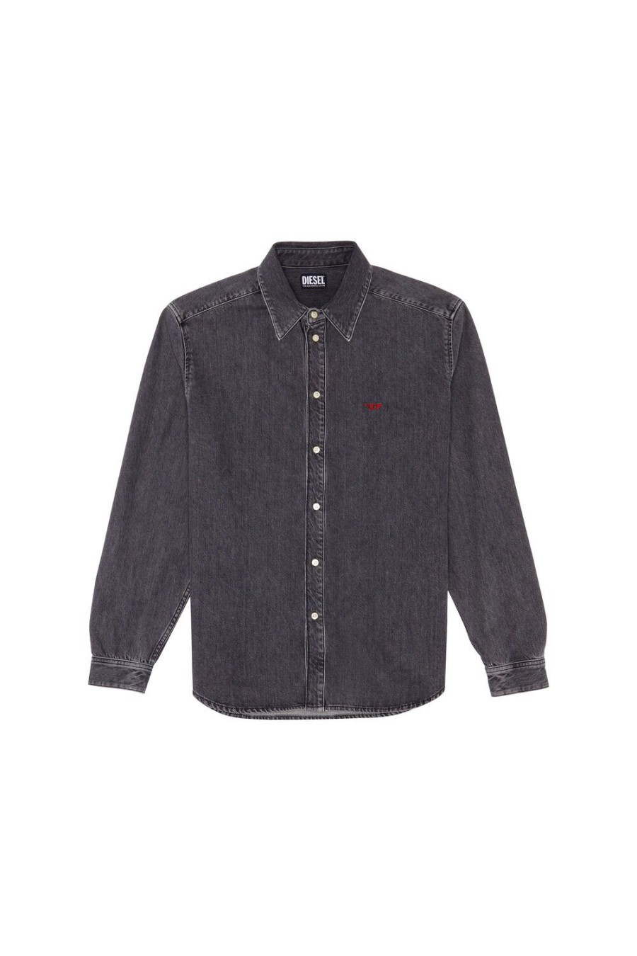 Men Diesel Shirts | D-Simply Basic Shirt Black/Dark Grey