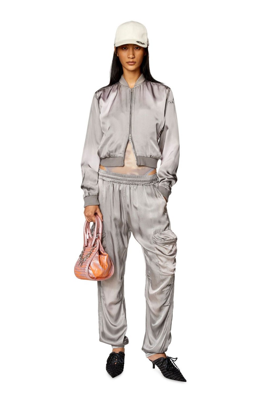 Women Diesel Outerwear And Jackets | G-Khlow-N1 Light Grey