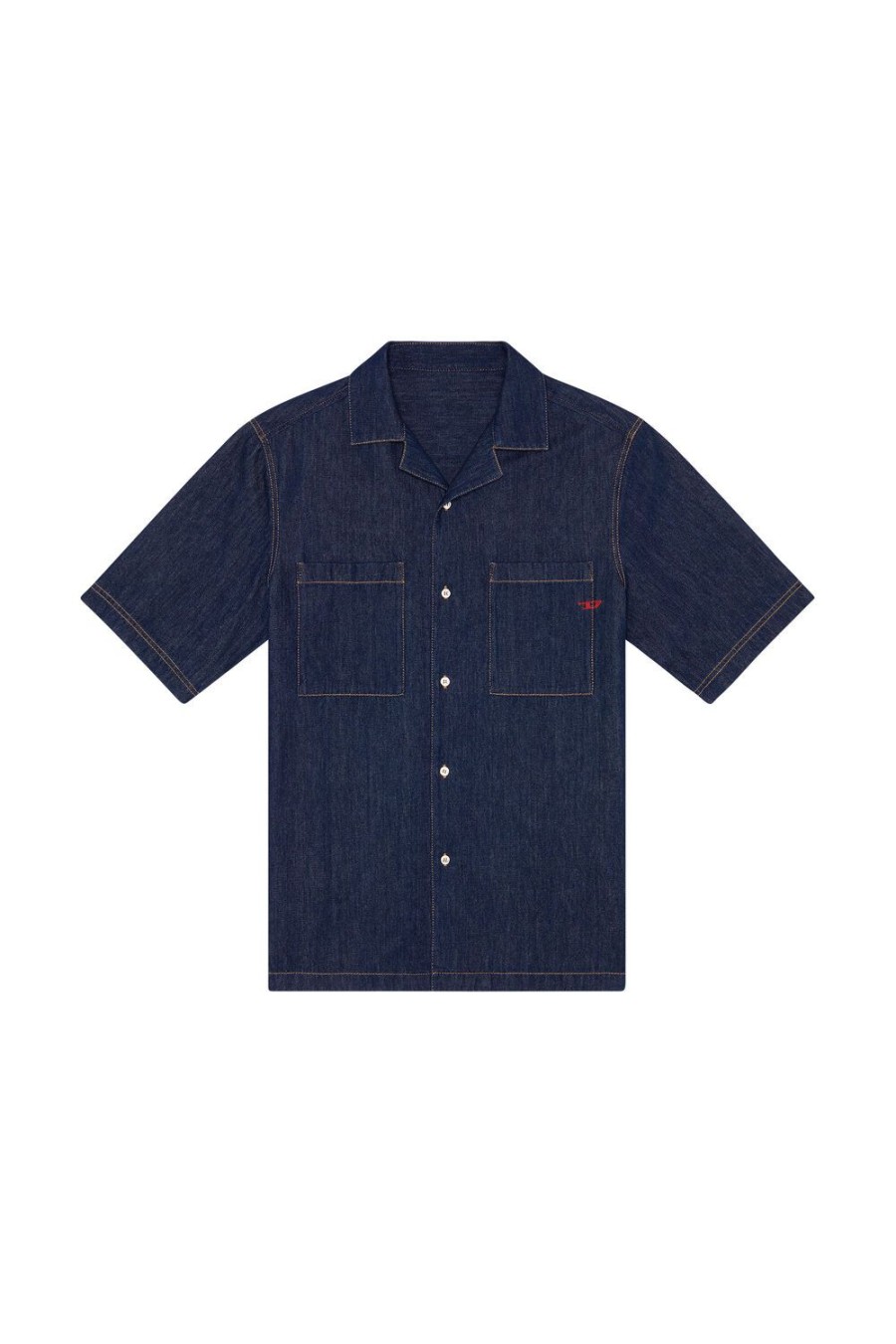 Men Diesel Shirts | D-Paroshort Dark Blue