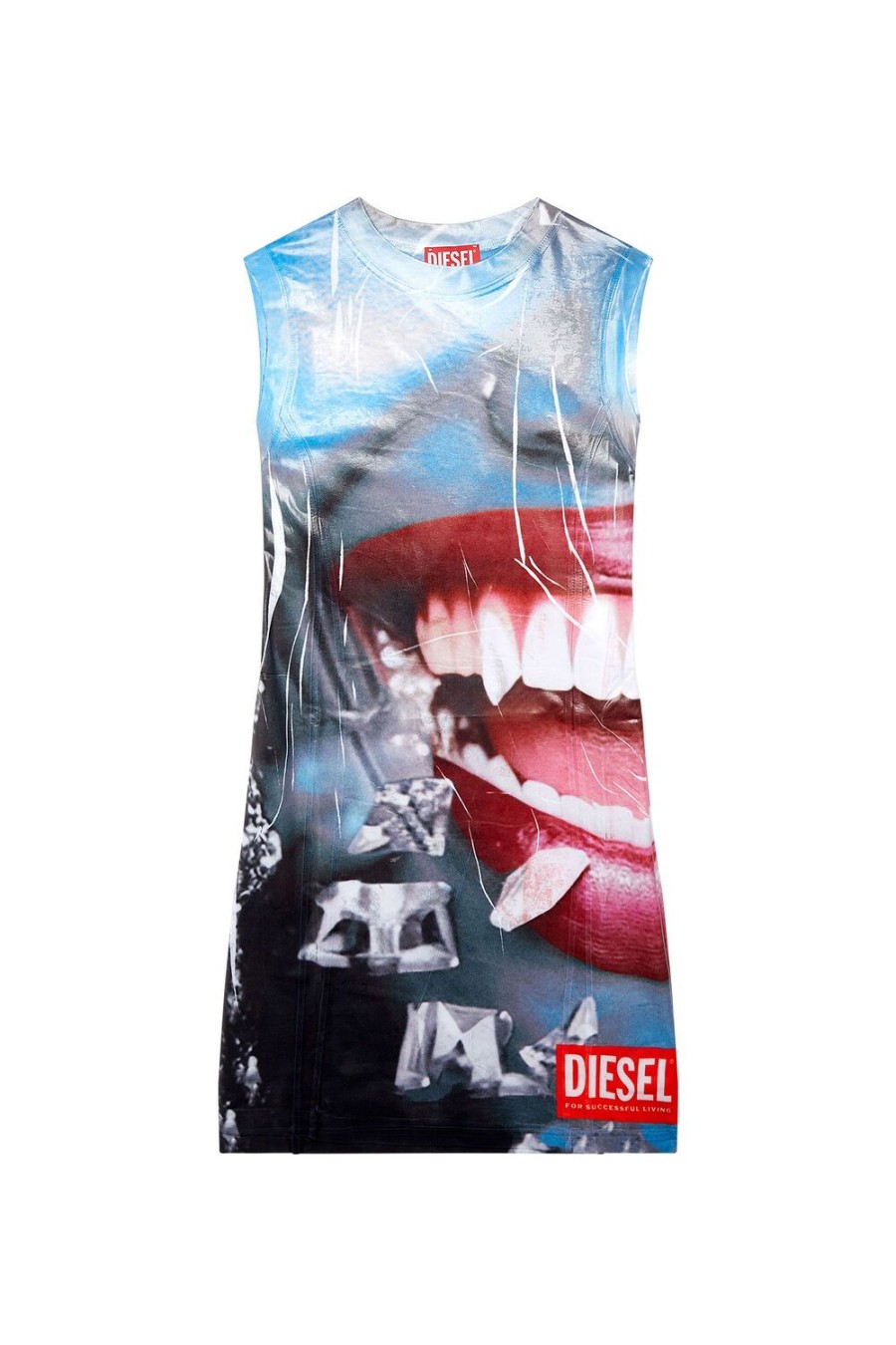 Women Diesel Dresses And Jumpsuits | D-Faces Blue