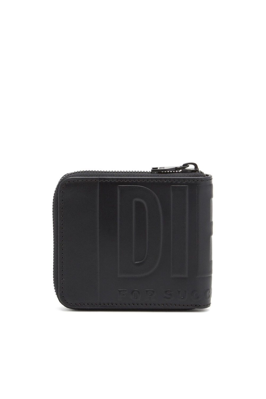 Men Diesel Wallets | Dsl 3D Bi-Fold Coin Zip Xs Black