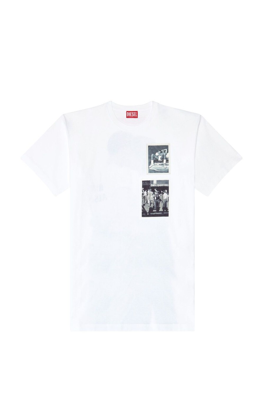 Women Diesel T-Shirts And Tops | Pr-T-Nlabel-23B White