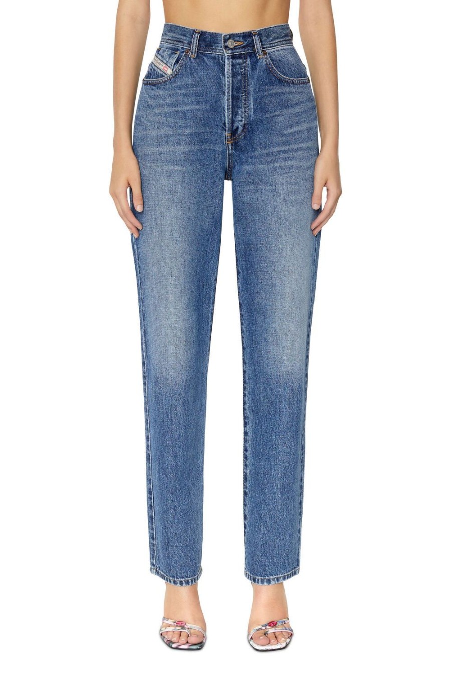 Women Diesel Jeans | Straight Jeans 1956 D-Tulip 007C2 Medium Blue