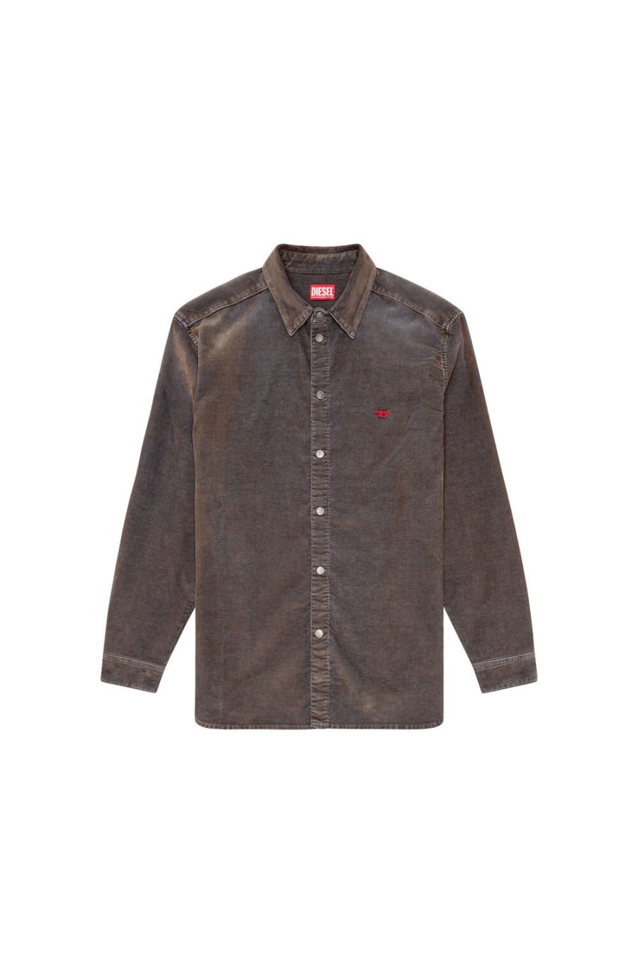 Men Diesel Shirts | D-Simply-Over Black/Dark Grey