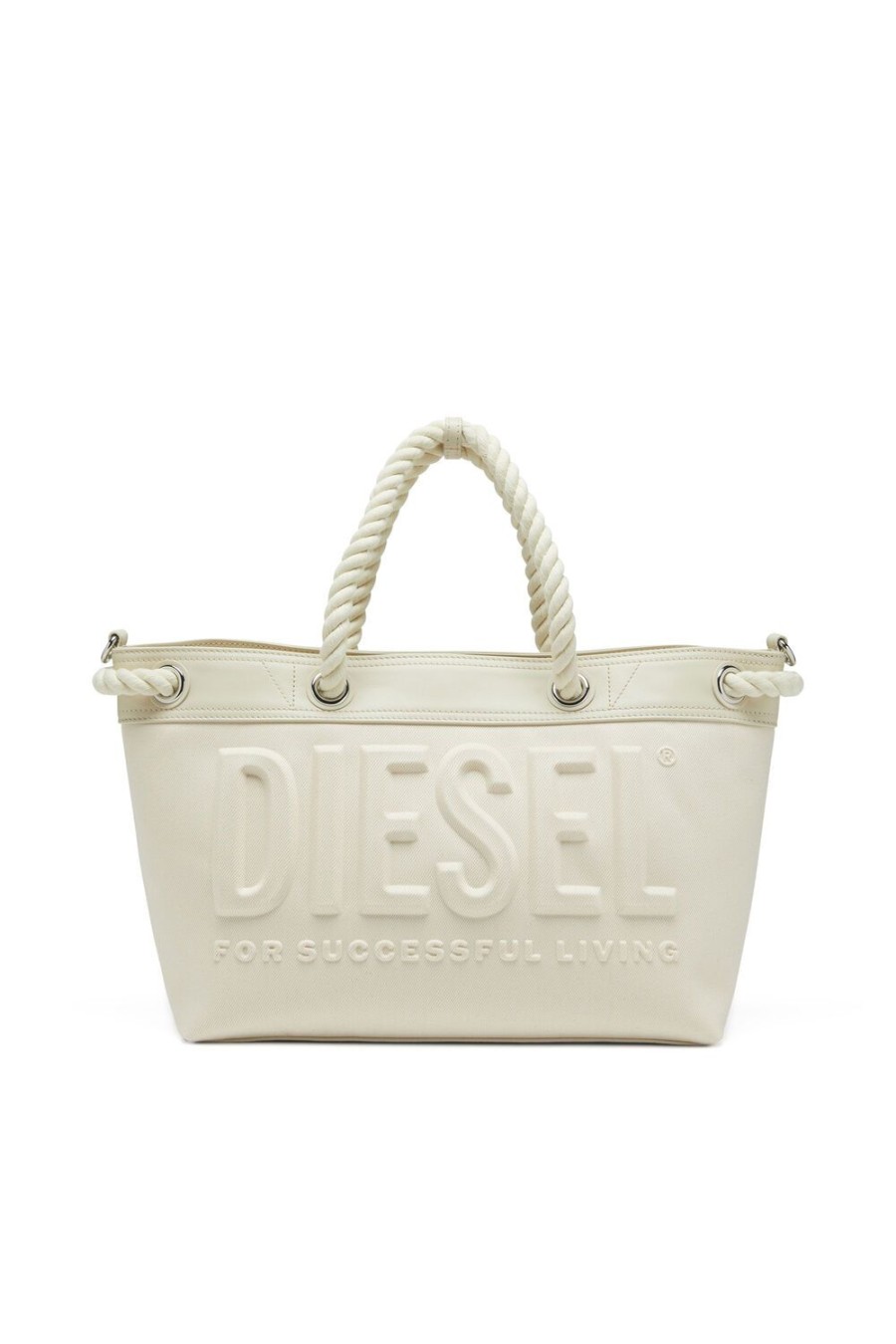 Women Diesel Shopping Bags | Rope Tote M White