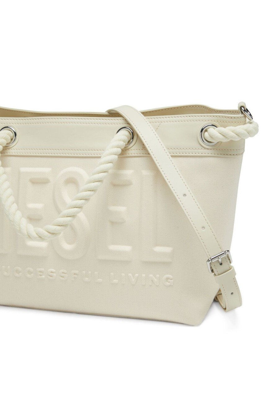 Women Diesel Shopping Bags | Rope Tote M White