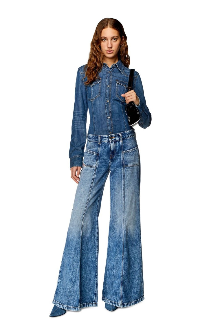 Women Diesel Jeans | Bootcut And Flare Jeans D-Akii 09H95 Medium Blue