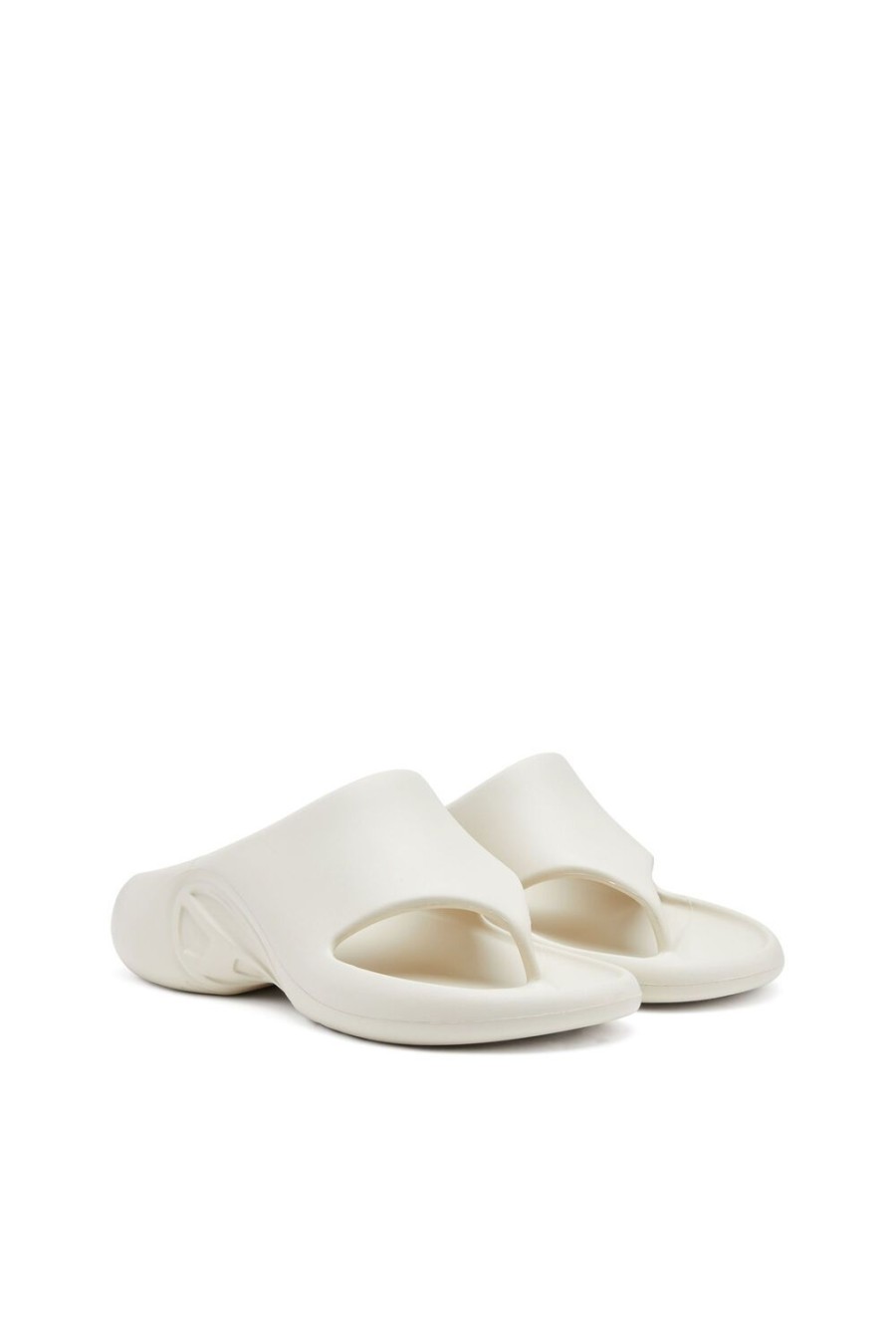 Women Diesel Rubber Slides | Sa-Maui X White