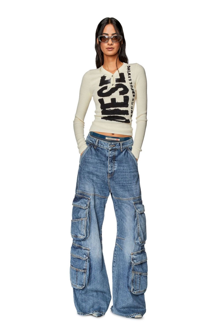 Women Diesel Jeans | Straight Jeans 1996 D-Sire 0Nlax Medium Blue