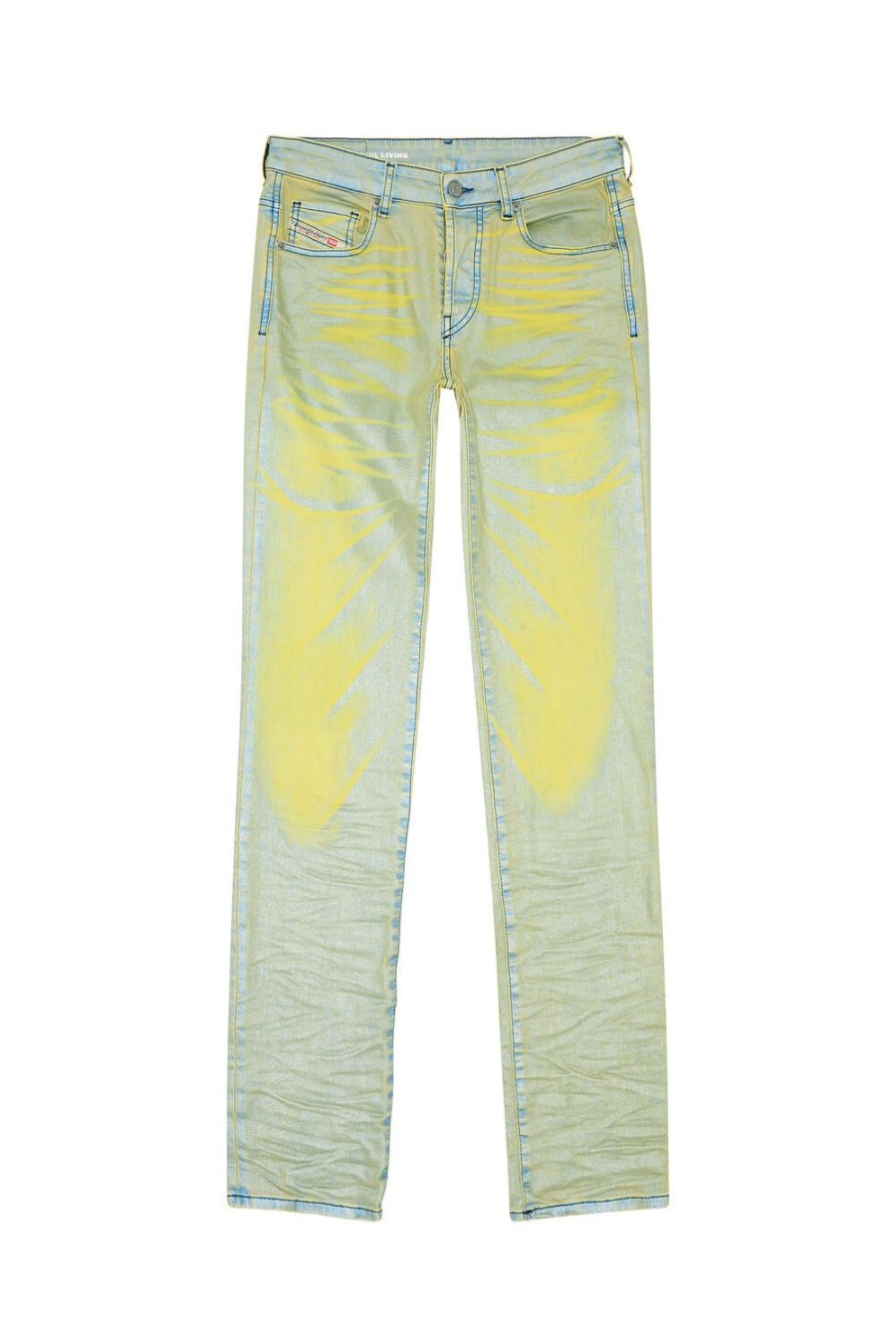 Women Diesel Jeans | Straight Jeans 1989 D-Mine 068Kl Yellow/Blue